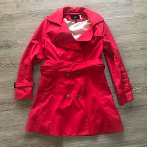 H&M Red Trench Coat